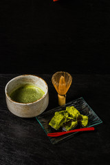 抹茶の和スイーツ　traditional Japanese Sweet taste desert