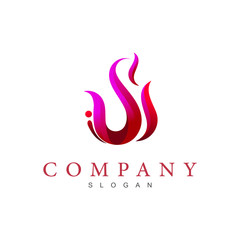 fire logo, a burning fire logo +  fire hazard icon