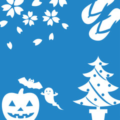 四季イメージのフレーム（バナー）