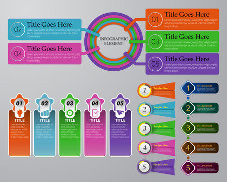 Infographic element for your presentation. Perfect for prosess, marketing, business and data visualisation presentation.