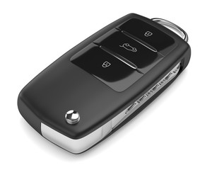3d render of car key over white