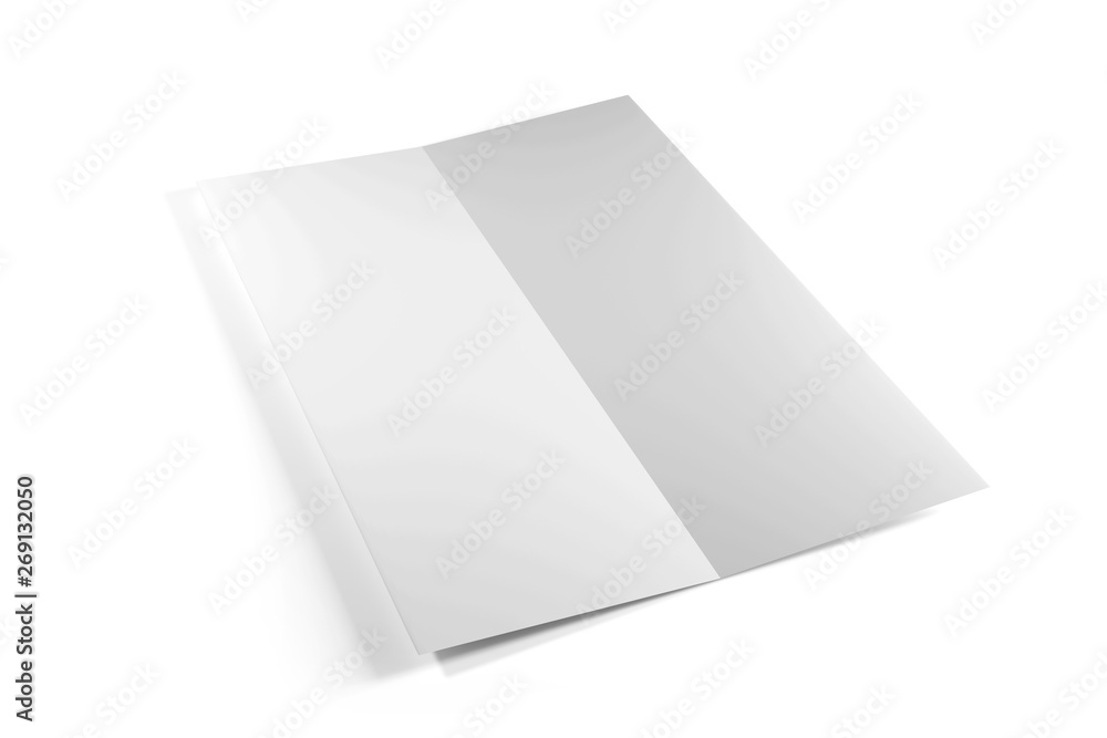 Poster mock up of a brochure on a white background - 3d rendering