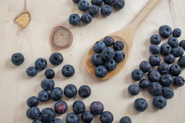 Freshly picked blueberries in a bowl