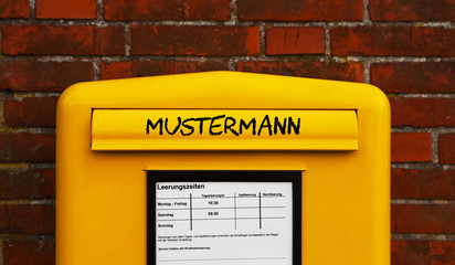 Fototapeta premium Mustermann Briefkasten