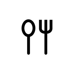 Fork and spoon icon vector