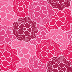 Bold and beautiful vector flower seamless pattern
