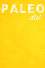 Paleo diet poster background yellow