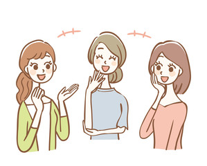 女性　おしゃべり　ママ友だち