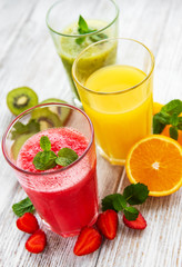 Healthy fruit smoothies
