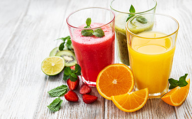 Healthy fruit smoothies