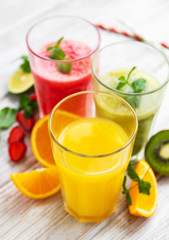 Healthy fruits smoothies