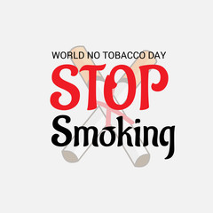 Vector illustration Of World No Tobacco Day.  