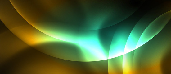 Shiny neon circles abstract background