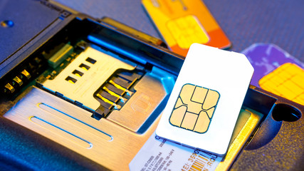 Ready to change sim card on smartphone with blank new one