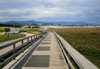 Obraz premium Long way along the coast. Costa de Lugo, Galicia, Spain. Image
