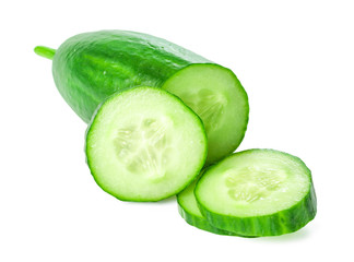 Cucumber isolated on white background