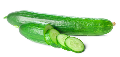 Cucumber isolated on white background