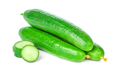 Cucumber isolated on white background