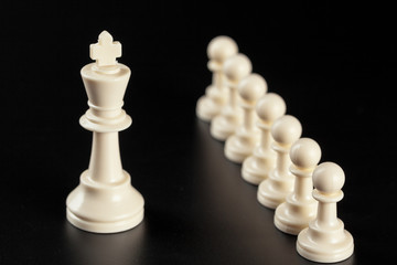 Chess business concept, leader and success.