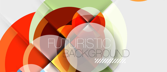 Fototapeta premium Geometric design abstract background - circles