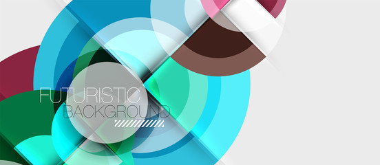 Fototapeta premium Geometric design abstract background - circles