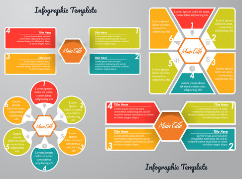Infographic element for your presentation. Perfect for prosess, marketing, business and data visualisation presentation.