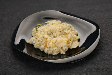 Risotto with pear and gorgonzola