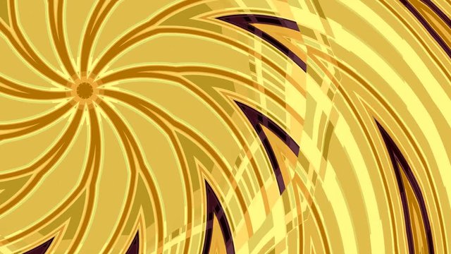 abstract yellow floral background. seamless repeat animation. background loop.