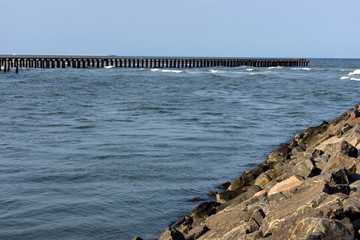 Chennai Ennore Nettukuppam Beach Broken Pier |