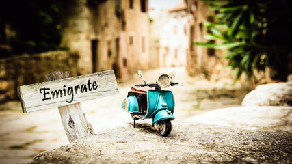 Street Sign to Emigrate