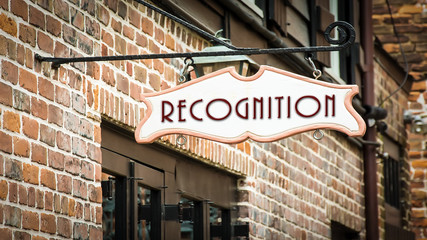 Obraz premium Street Sign to Recognition