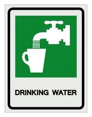 Drinking Water Symbol Sign ,Vector Illustration, Isolate On White Background Label .EPS10