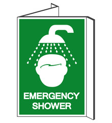 Emergency Shower Symbol Sign, Vector Illustration, Isolate On White Background Label. EPS10