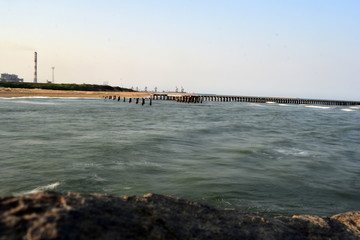 Chennai Ennore Nettukuppam Beach Broken Pier |