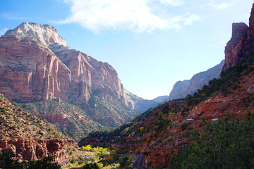 view of Zion National Park mountains Utah