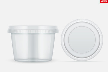 Set of Clear Plastic container for food