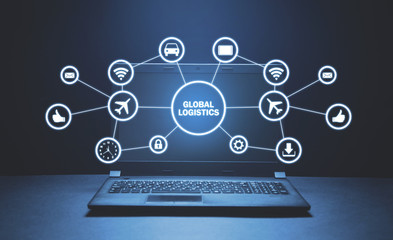 Global logistics. Internet, Online, Market, Delivery, Transportation