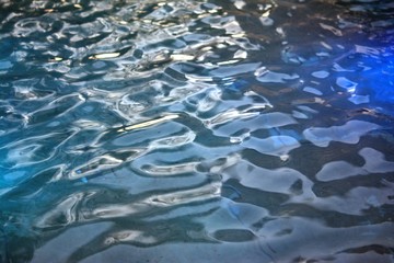 glare of sunlight on the water surface