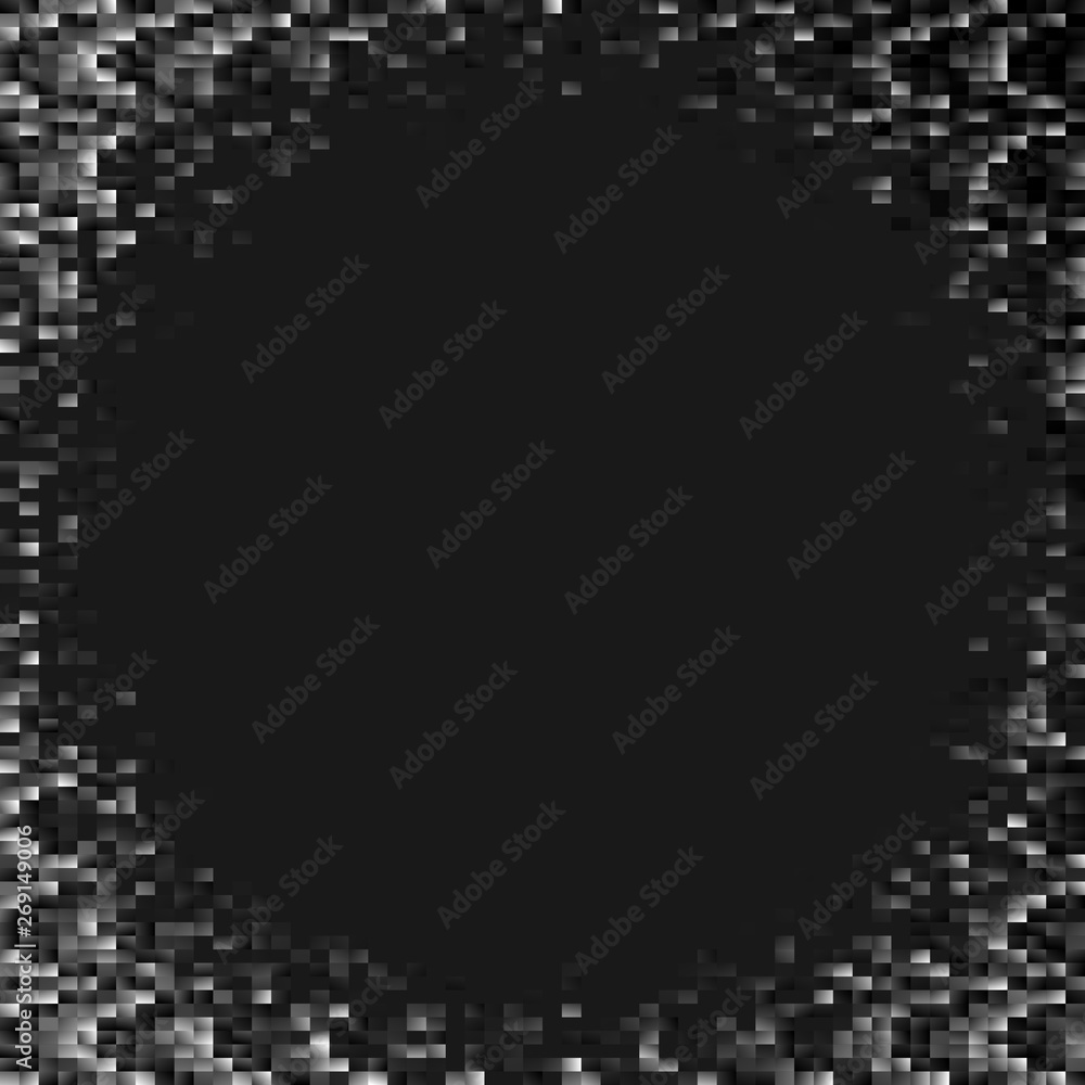 Poster geometrical mosaic rectangle background - gradient vector graphic design from rectangles in grey ton