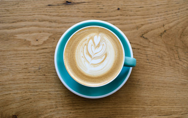 A cup of cappuccino.