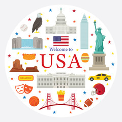 United States of America, USA, Objects Landmarks Label
