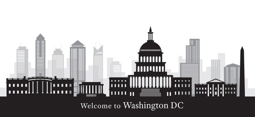 Washington DC, Landmarks, in Black and White