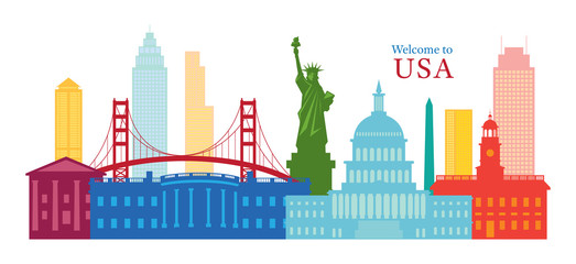 United States of America, USA, Landmarks, Skyline and Skyscraper