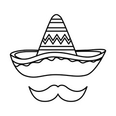 mexican hat mariachi with mustache