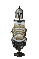 Roman armor 3d illustration isolated on white background