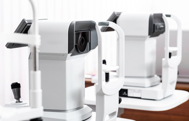 Special modern white diagnostics devices in the ophthalmologic clinic