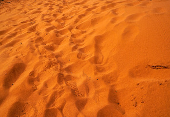 bright orange sand dunes