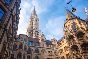 Obraz premium The inside courtyard of New Town Hall (Neues Rathaus), Munich, Bavaria