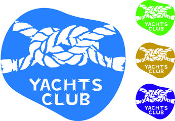 ship rope and yacht club logotype