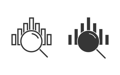 Data analysis vector icon for graphic and web design.